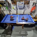 Benches made from bottle caps coming together