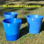 Big pots made with 1750 bottle caps