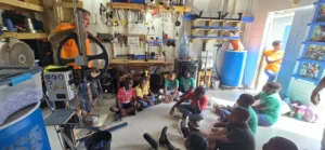 Founder Billy speaks with students from the Newfield Primary School in Session 3