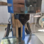 Melted plastic coming out the Injection Moulding Machine